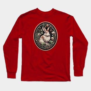 Storybook Bunny Embroidered Patch Long Sleeve T-Shirt